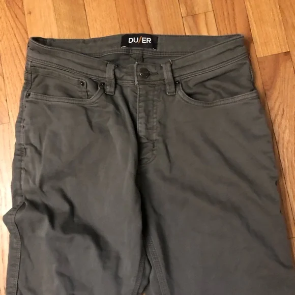 Men's Olive Green DU/ER Chino Pants 31 x32 - Picture 2 of 9